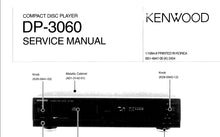 Load image into Gallery viewer, KENWOOD DP-3060 SERVICE MANUAL ENGLISH CD PLAYER