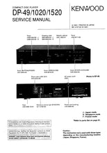 Load image into Gallery viewer, KENWOOD DP-49 DP-1020 DP-1520 SERVICE MANUAL ENGLISH CD PLAYER