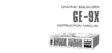 Load image into Gallery viewer, KENWOOD GE-9X INSTRUCTION MANUAL ENGLISH GRAPHIC EQUALIZER