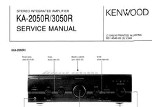 Load image into Gallery viewer, KENWOOD KA-2050R KA-3050R SERVICE MANUAL BOOK IN ENGLISH STEREO INTEGRATED AMPLIFIER