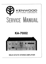 Load image into Gallery viewer, KENWOOD KA-7002 SERVICE MANUAL ENGLISH SOLID STATE STEREO AMPLIFIER