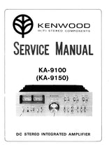 Load image into Gallery viewer, KENWOOD KA-9100 KA-9150 SERVICE MANUAL BOOK IN ENGLISH DC STEREO INTEGRATED AMPLIFIER