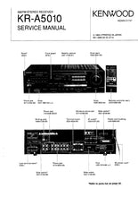 Load image into Gallery viewer, KENWOOD KR-A5010 SERVICE MANUAL ENGLISH AM FM STEREO RECEIVER