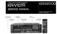 Load image into Gallery viewer, KENWOOD KR-V107R SERVICE MANUAL ENGLISH AV STEREO RECEIVER