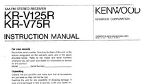 Load image into Gallery viewer, KENWOOD KR-V125R KR-V75R INSTRUCTION MANUAL ENGLISH AM FM STEREO RECEIVER