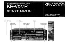Load image into Gallery viewer, KENWOOD KR-V127R SERVICE MANUAL ENGLISH AV STEREO RECEIVER