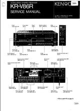 Load image into Gallery viewer, KENWOOD KR-V86R SERVICE MANUAL ENGLISH AV STEREO RECEIVER