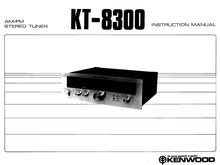 Load image into Gallery viewer, KENWOOD KT-8300 INSTRUCTION MANUAL ENGLISH AM FM STEREO TUNER