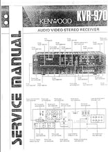 Load image into Gallery viewer, KENWOOD KVR-970 SERVICE MANUAL ENGLISH AV STEREO RECEIVER