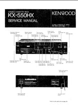 Load image into Gallery viewer, KENWOOD KX-550HX SERVICE MANUAL ENGLISH STEREO CASSETTE DECK