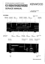 Load image into Gallery viewer, KENWOOD KX-W894 KX-W4060 KX-W6060 SERVICE MANUAL ENGLISH STEREO DOUBLE CASSETTE DECK