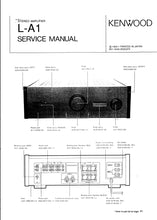 Load image into Gallery viewer, KENWOOD L-A1 SERVICE MANUAL ENGLISH STEREO AMPLIFIER