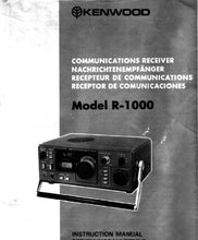 Load image into Gallery viewer, KENWOOD R-1000 INSTRUCTION MANUAL ENGLISH COMMUNICATIONS RECEIVER