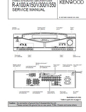 Load image into Gallery viewer, KENWOOD R-A100 R-A150 R-V300 R-V350 SERVICE MANUAL ENGLISH STEREO INTEGRATED AMPLIFIER/TUNER