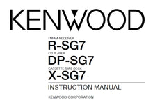 Load image into Gallery viewer, KENWOOD R-SG7 DP-SG7 X-SG7 INSTRUCTION MANUAL ENGLISH FM AM RECEIVER CD PLAYER CASSETTE TAPE DECK