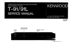 Load image into Gallery viewer, KENWOOD T-91 T-91L SERVICE MANUAL ENGLISH COMPUTER CONTROLLED AM FM STEREO SYNTHESIZER TUNER