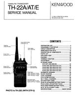 Load image into Gallery viewer, KENWOOD TH-22A TH-22AT TH-22E SERVICE MANUAL ENGLISH 144MHz FM TRANSCEIVER