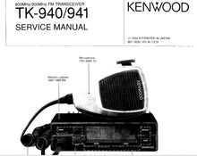 Load image into Gallery viewer, KENWOOD TK-940 TK-951 SERVICE MANUAL ENGLISH 800/900MHz FM TRANSCEIVER