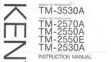 Load image into Gallery viewer, KENWOOD TM-3530A TM-2570A TM2550A TM2550E TM-2530A INSTRUCTION MANUAL ENGLISH FM TRANSCEIVER