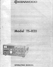 Load image into Gallery viewer, KENWOOD TS-820 OPERATING MANUAL ENGLISH SSB TRANSCEIVER