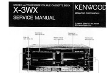 Load image into Gallery viewer, KENWOOD X-3WXSERVICE MANUAL ENGLISH STEREO AUTO REVERSE DOUBLE CASSETTE DECK