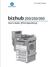 Load image into Gallery viewer, KONICA MINOLTA BIZHUB 200 250 350 USERS GUIDE ENGLISH PRINTER