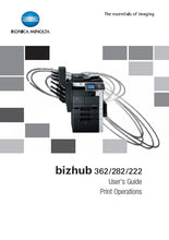 Load image into Gallery viewer, KONICA MINOLTA BIZHUB 362 282 222 USERS GUIDE ENGLISH PRINTER