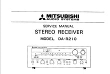 Load image into Gallery viewer, MITSUBISHI DA-R210 SERVICE MANUAL IN ENGLISH STEREO RECEIVER