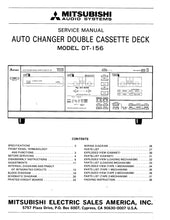 Load image into Gallery viewer, MITSUBISHI DT-156 SERVICE MANUAL IN ENGLISH AUTO CHANGER DOUBLE CASSETTE DECK