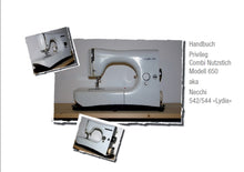Load image into Gallery viewer, NECCHI 542 544 PRIVILEG COMBI NUTZSTITCH 650 HANDBUCH DEUTSCH NAHMASCHINE