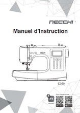Load image into Gallery viewer, NECCHI C360 MANUEL D'INSTRUCTION FRANCAIS MACHINE A COUDRE