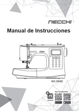 Load image into Gallery viewer, NECCHI NC-204D MANUAL DE INSTRUCCIONES ESPANOL MAQUINA DE COSER