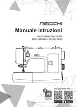 Load image into Gallery viewer, NECCHI NC-59QD MANUALE ISTRUZIONI ITALIANO MACCHINA PER CUCIRE