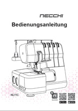 Load image into Gallery viewer, NECCHI NL11C BEDIENUNGSANLEITUNG DEUTSCH NAHMASCHINE