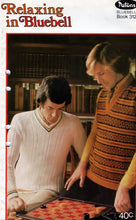 Load image into Gallery viewer, PATONS 312 KNITTING BOOK ENGLISH RELAXING IN BLUEBELL KNITTING PATTERNS