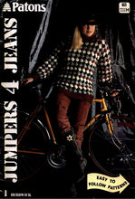 Load image into Gallery viewer, PATONS 653 KNITTING BOOK ENGLISH JUMPERS 4 JEANS KNITTING PATTERNS