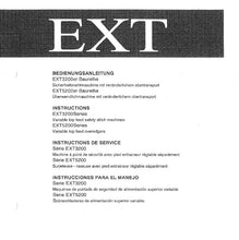 Load image into Gallery viewer, PEGASUS EXT SERIES INSTRUCTION MANUAL IN ENGLISH DEUTSCH FRANCAIS ESPANOL SEWING MACHINE