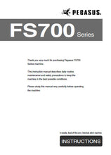 Load image into Gallery viewer, PEGASUS FS700 SERIES INSTRUCTION MANUAL IN ENGLISH SEWING MACHINE