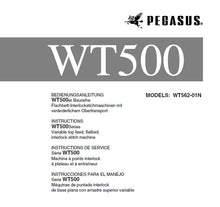 Load image into Gallery viewer, PEGASUS WT500 WT562-01N INSTRUCTION MANUAL IN ENGLISH DEUTSCH FRANCAIS ESPANOL SEWING MACHINE