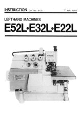 Load image into Gallery viewer, PEGASUS E52L E32L E22L INSTRUCTION MANUAL IN ENGLISH SEWING MACHINE