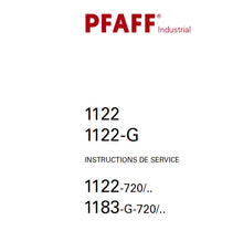 Load image into Gallery viewer, PFAFF 1122 1122-G 1122-720/ 1122-G-720/ INSTRUCTIONS DE SERVICE FRANCAIS SEWING MACHINE
