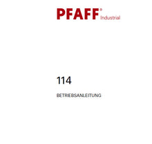 Load image into Gallery viewer, PFAFF 114 BETRIEBSANLEITUNG DEUTSCH SEWING MACHINE