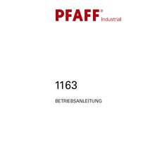 Load image into Gallery viewer, PFAFF 1163 BETRIEBSANLEITUNG DEUTSCH SEWING MACHINE