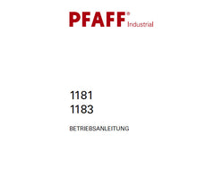 Load image into Gallery viewer, PFAFF 1181 1183 BETRIEBSANLEITUNG DEUTSCH SEWING MACHINE