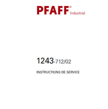 Load image into Gallery viewer, PFAFF 1243-712/02 INSTRUCTIONS DE SERVICE FRANCAIS SEWING MACHINE