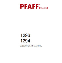 Load image into Gallery viewer, PFAFF 1293 1294 ADJUSTMENT MANUAL BOOK IN ENGLISH SEWING MACHINE