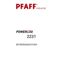 Load image into Gallery viewer, PFAFF 2231 POWERLINE BETRIEBSANLEITUNG DEUTSCH SEWING MACHINE