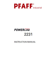 Load image into Gallery viewer, PFAFF 2231 POWERLINE INSTRUCTION MANUAL BOOK IN ENGLISH SEWING MACHINE