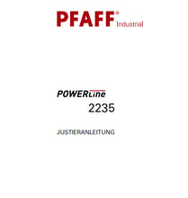 Load image into Gallery viewer, PFAFF 2235 POWERLINE JUSTIERANLEITUNG DEUTSCH SEWING MACHINE