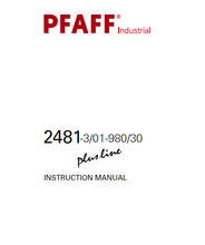 Load image into Gallery viewer, PFAFF 2481-3/01-980/30 PLUSLINE INSTRUCTION MANUAL BOOK IN ENGLISH SEWING MACHINE